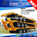 Heavy duty 55tons 3-axle lowboy semi trailer for transporting excavator,crane,road roller